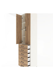 Hyperion Dolap 4 Raflı 6 Çekmeceli 2 Kapaklı 60x44x243 Aytaşı-Çam