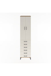 Hyperion Dolap 4 Raflı 6 Çekmeceli 2 Kapaklı 60x44x243 Çam-Aytaşı