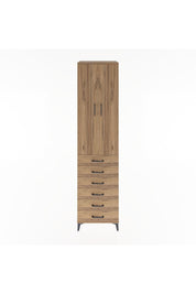 Hyperion Dolap 4 Raflı 6 Çekmeceli 2 Kapaklı 60x44x243 Çam-Çam