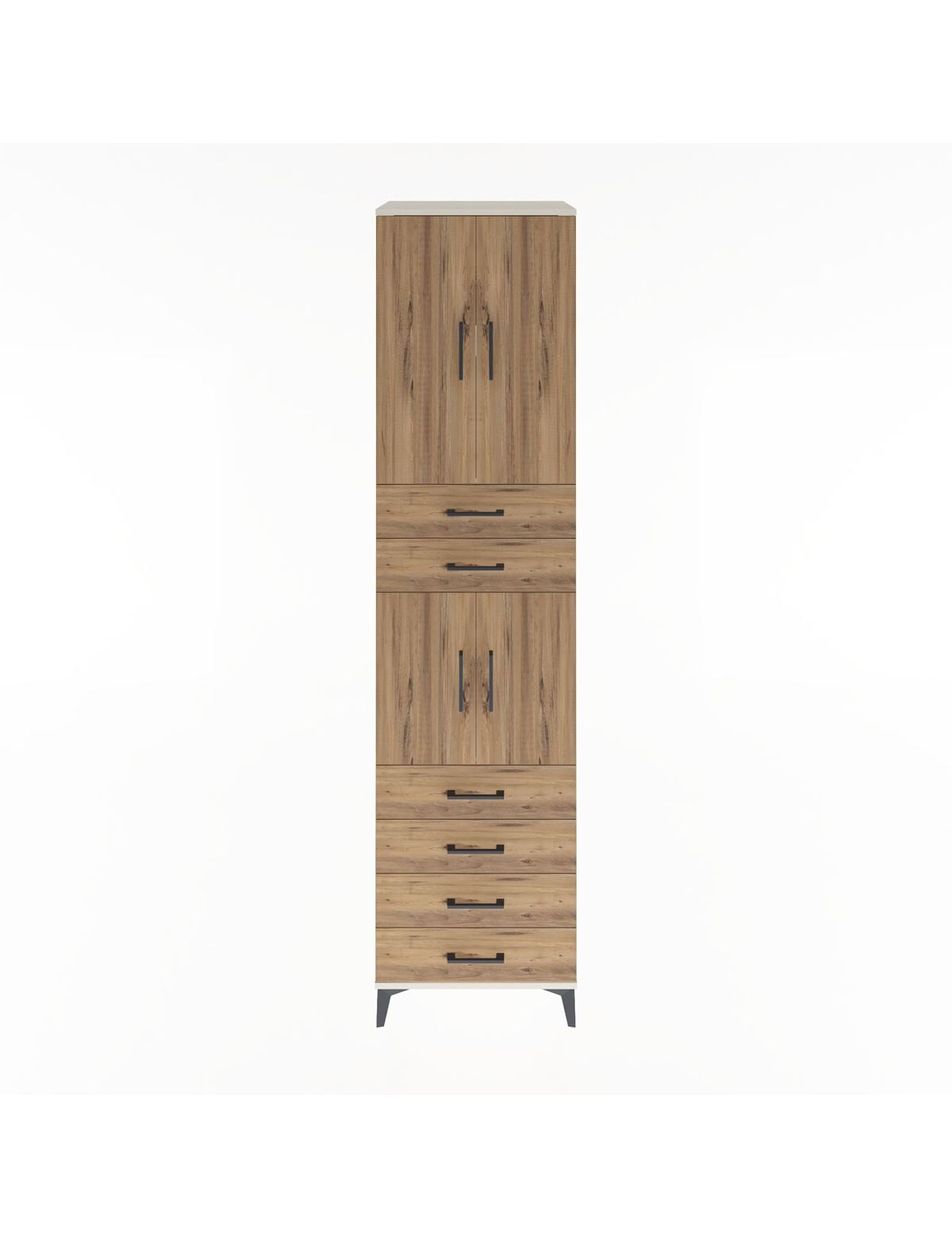 Hyperion Dolap 3 Raflı 6 Çekmeceli 4 Kapaklı 60x44x243 Aytaşı-Çam