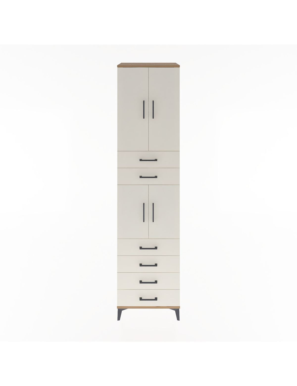 Hyperion Dolap 3 Raflı 6 Çekmeceli 4 Kapaklı 60x44x243 Çam-Aytaşı