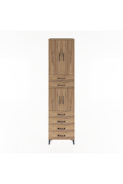 Hyperion Dolap 3 Raflı 6 Çekmeceli 4 Kapaklı 60x44x243 Çam-Çam