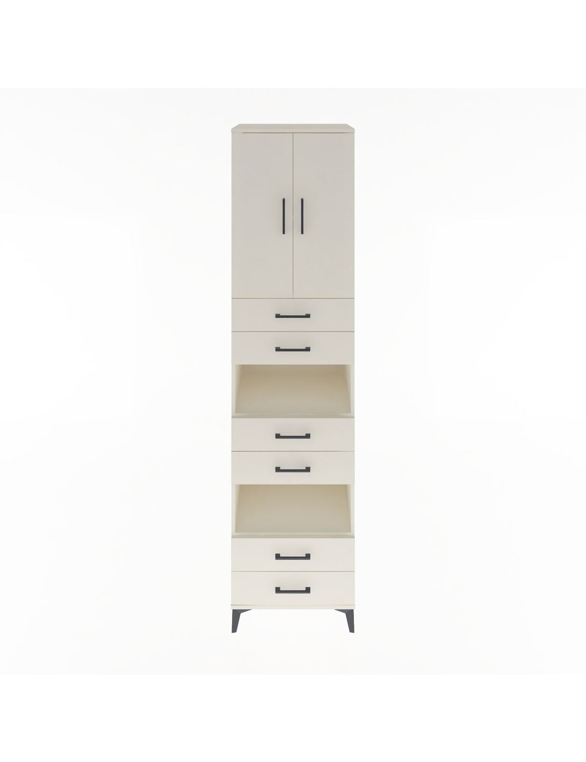 Hyperion Dolap 4 Raflı 6 Çekmeceli 2 Kapaklı 60x44x243 Aytaşı-Aytaşı