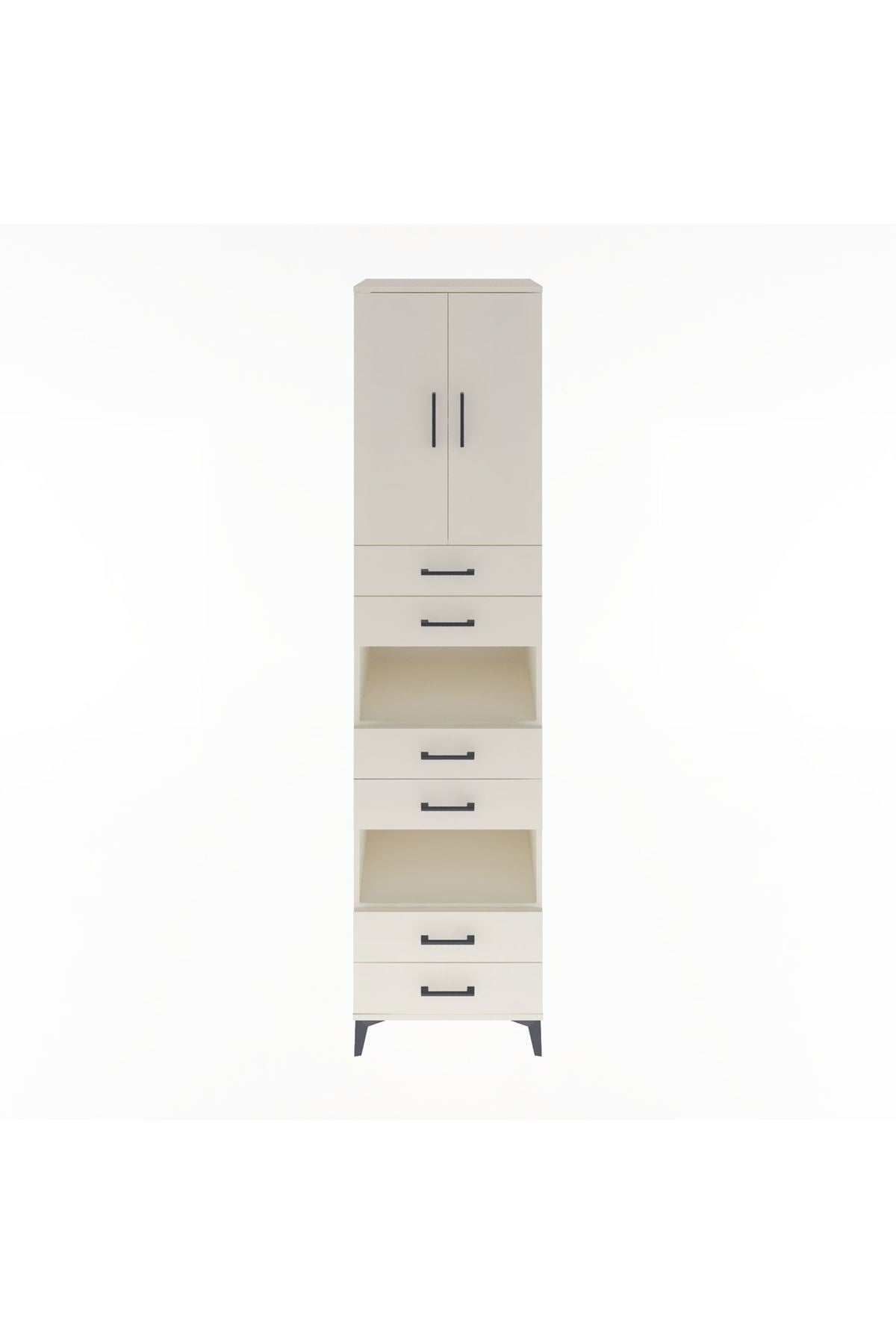 Hyperion Dolap 4 Raflı 6 Çekmeceli 2 Kapaklı 60x44x243 Aytaşı-Aytaşı