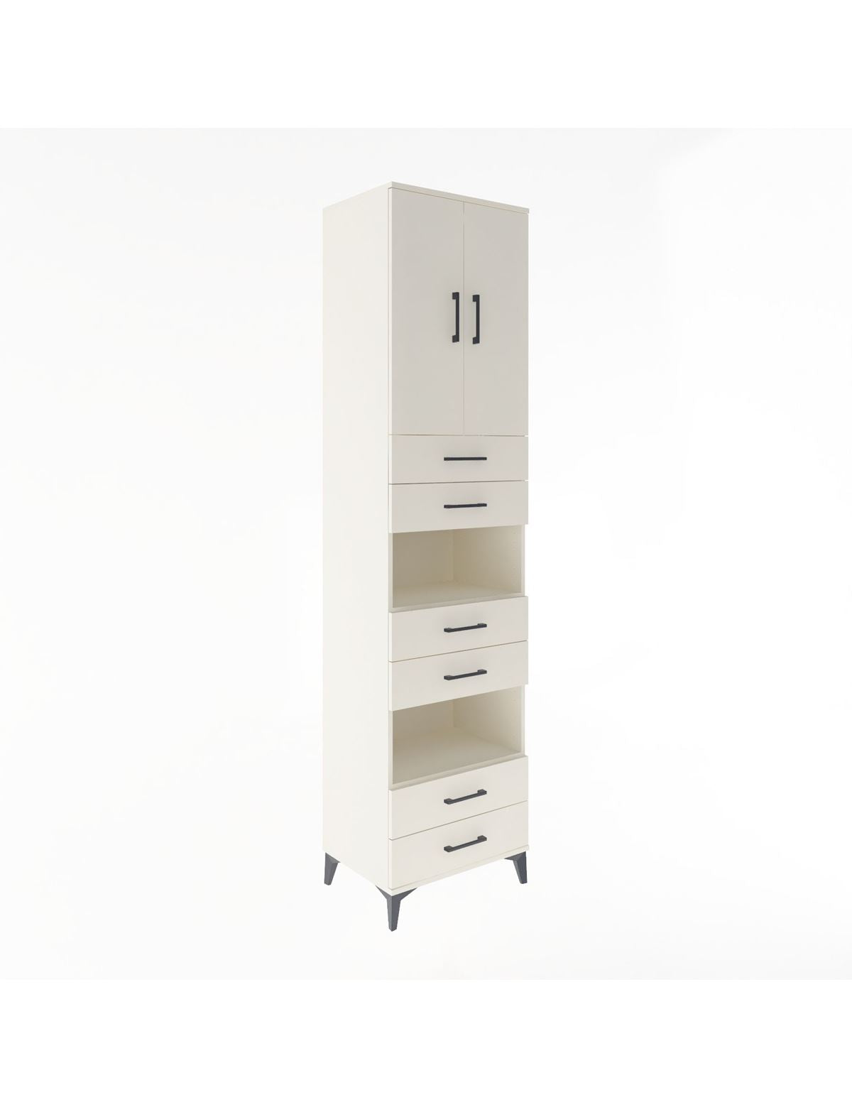 Hyperion Dolap 4 Raflı 6 Çekmeceli 2 Kapaklı 60x44x243 Aytaşı-Aytaşı