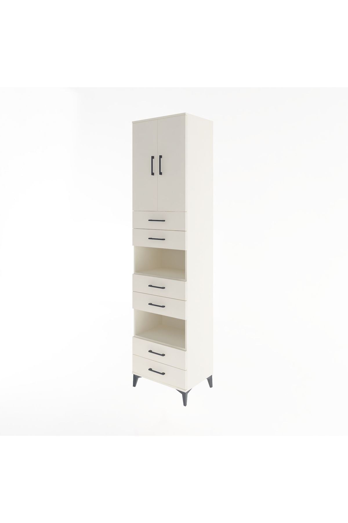 Hyperion Dolap 4 Raflı 6 Çekmeceli 2 Kapaklı 60x44x243 Aytaşı-Aytaşı