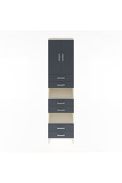 Hyperion Dolap 4 Raflı 6 Çekmeceli 2 Kapaklı 60x44x243 Aytaşı-Antrasit