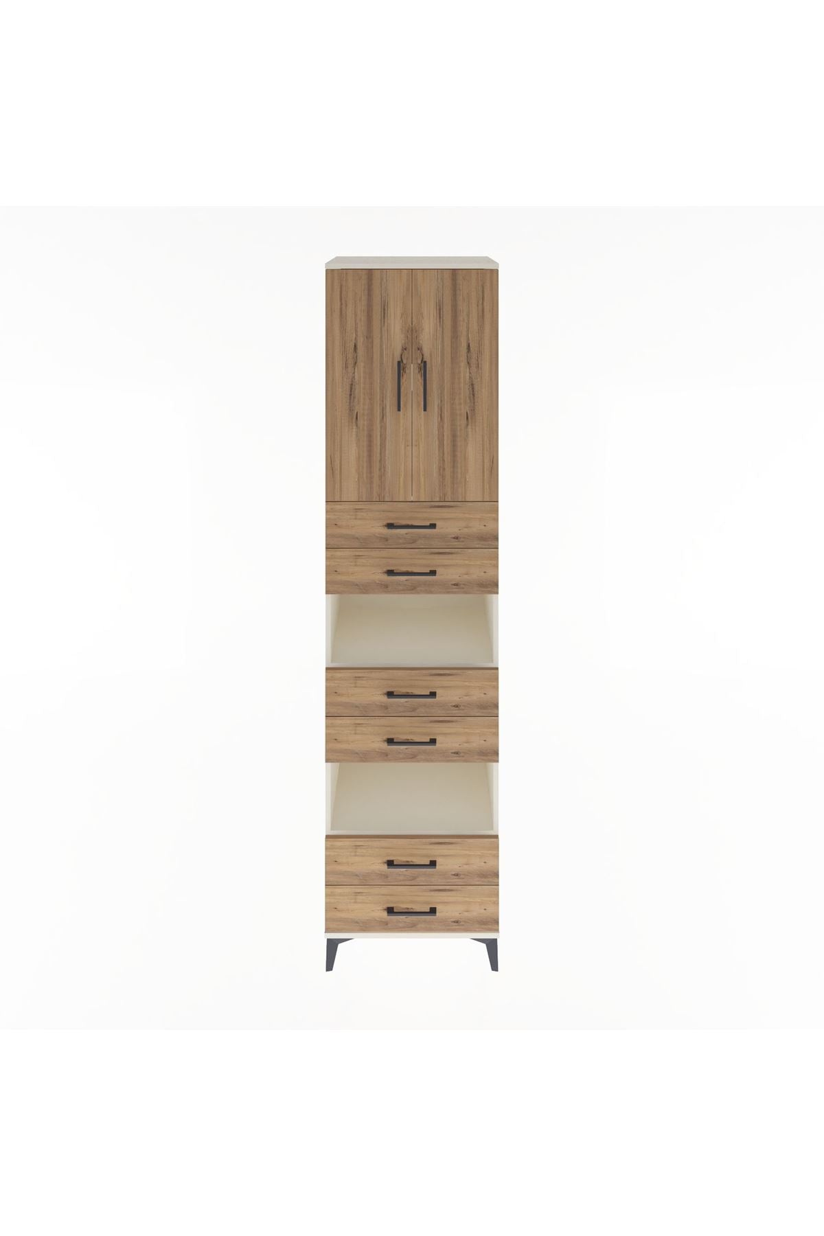 Hyperion Dolap 4 Raflı 6 Çekmeceli 2 Kapaklı 60x44x243 Aytaşı-Çam