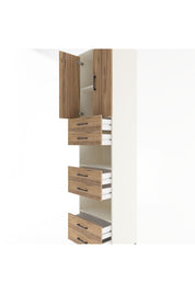 Hyperion Dolap 4 Raflı 6 Çekmeceli 2 Kapaklı 60x44x243 Aytaşı-Çam