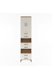 Hyperion Dolap 4 Raflı 6 Çekmeceli 2 Kapaklı 60x44x243 Çam-Aytaşı