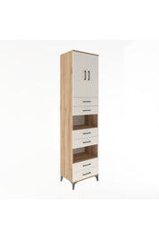 Hyperion Dolap 4 Raflı 6 Çekmeceli 2 Kapaklı 60x44x243 Çam-Aytaşı