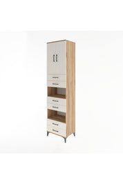 Hyperion Dolap 4 Raflı 6 Çekmeceli 2 Kapaklı 60x44x243 Çam-Aytaşı