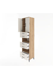 Hyperion Dolap 4 Raflı 6 Çekmeceli 2 Kapaklı 60x44x243 Çam-Aytaşı