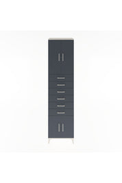 Hyperion Dolap 3 Raflı 6 Çekmeceli 4 Kapaklı 60x44x243 Aytaşı-Antrasit