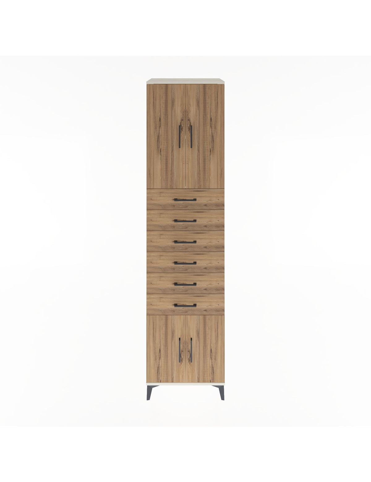 Hyperion Dolap 3 Raflı 6 Çekmeceli 4 Kapaklı 60x44x243 Aytaşı-Çam