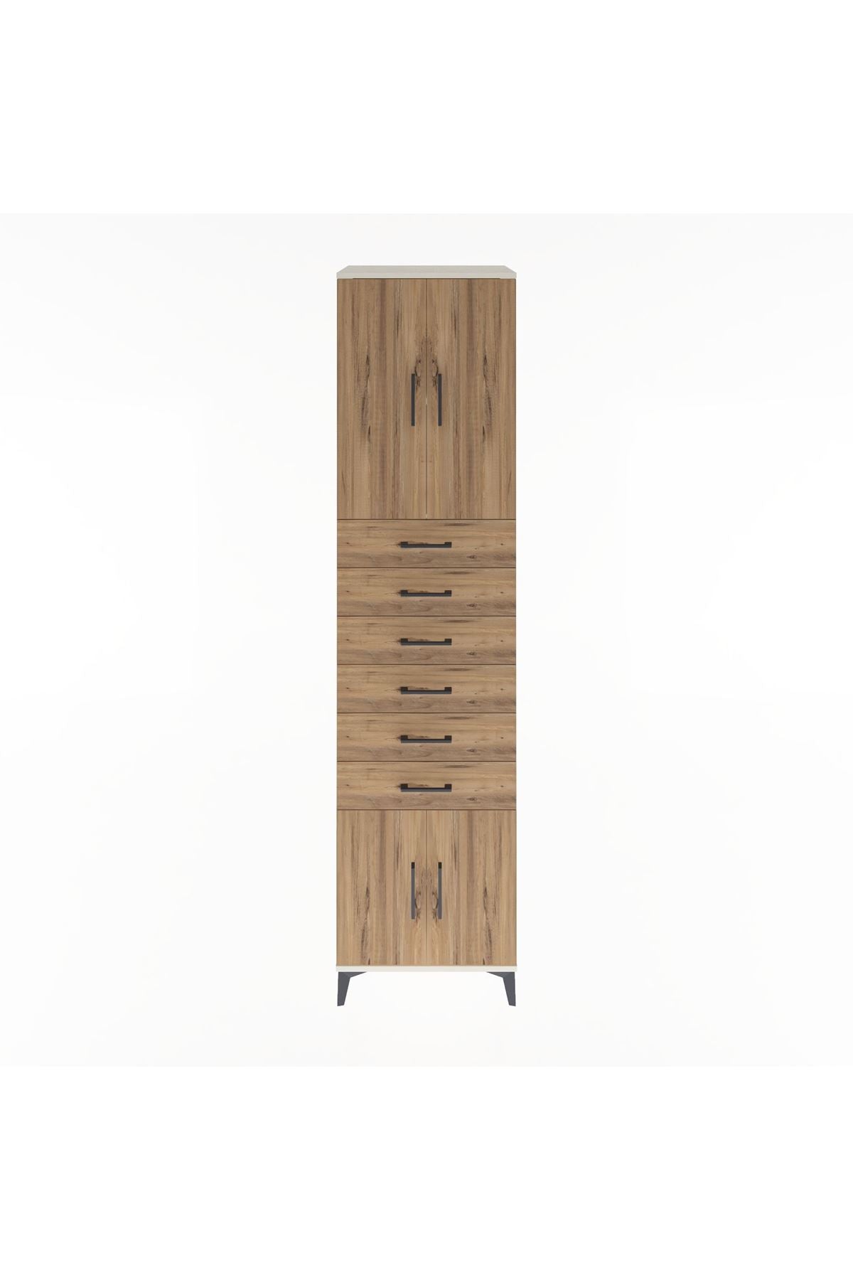 Hyperion Dolap 3 Raflı 6 Çekmeceli 4 Kapaklı 60x44x243 Aytaşı-Çam