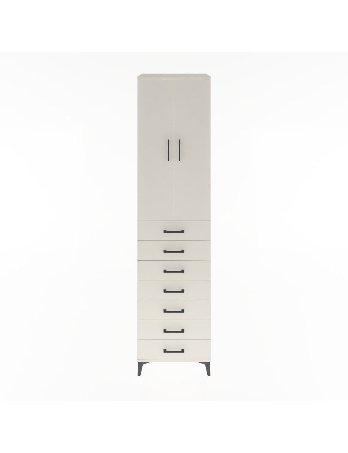 Hyperion Dolap 3 Raflı 7 Çekmeceli 2 Kapaklı 60x44x243 Aytaşı-Aytaşı