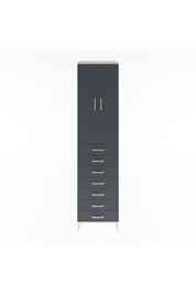 Hyperion Dolap 3 Raflı 7 Çekmeceli 2 Kapaklı 60x44x243 Aytaşı-Antrasit
