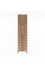 Hyperion Dolap 3 Raflı 7 Çekmeceli 2 Kapaklı 60x44x243