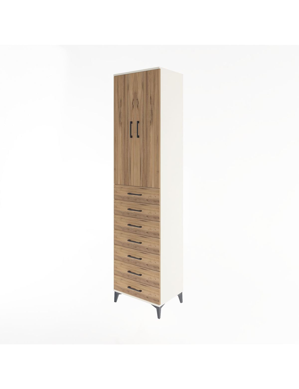 Hyperion Dolap 3 Raflı 7 Çekmeceli 2 Kapaklı 60x44x243 - S65M100V3B