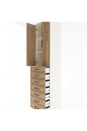 Hyperion Dolap 3 Raflı 7 Çekmeceli 2 Kapaklı 60x44x243 Aytaşı-Çam