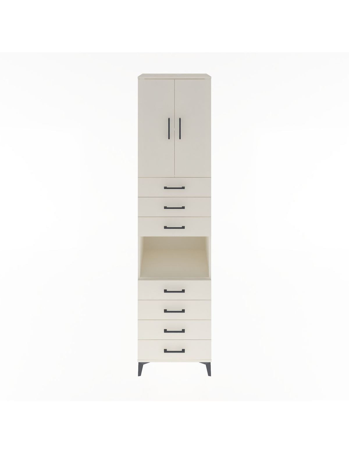 Hyperion Dolap 3 Raflı 7 Çekmeceli 2 Kapaklı 60x44x243 Aytaşı-Aytaşı