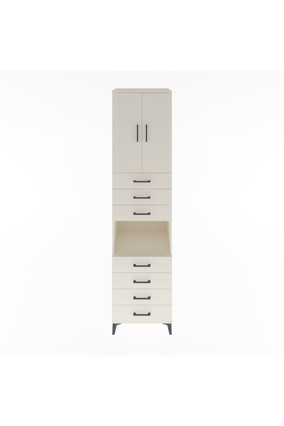 Hyperion Dolap 3 Raflı 7 Çekmeceli 2 Kapaklı 60x44x243 Aytaşı-Aytaşı