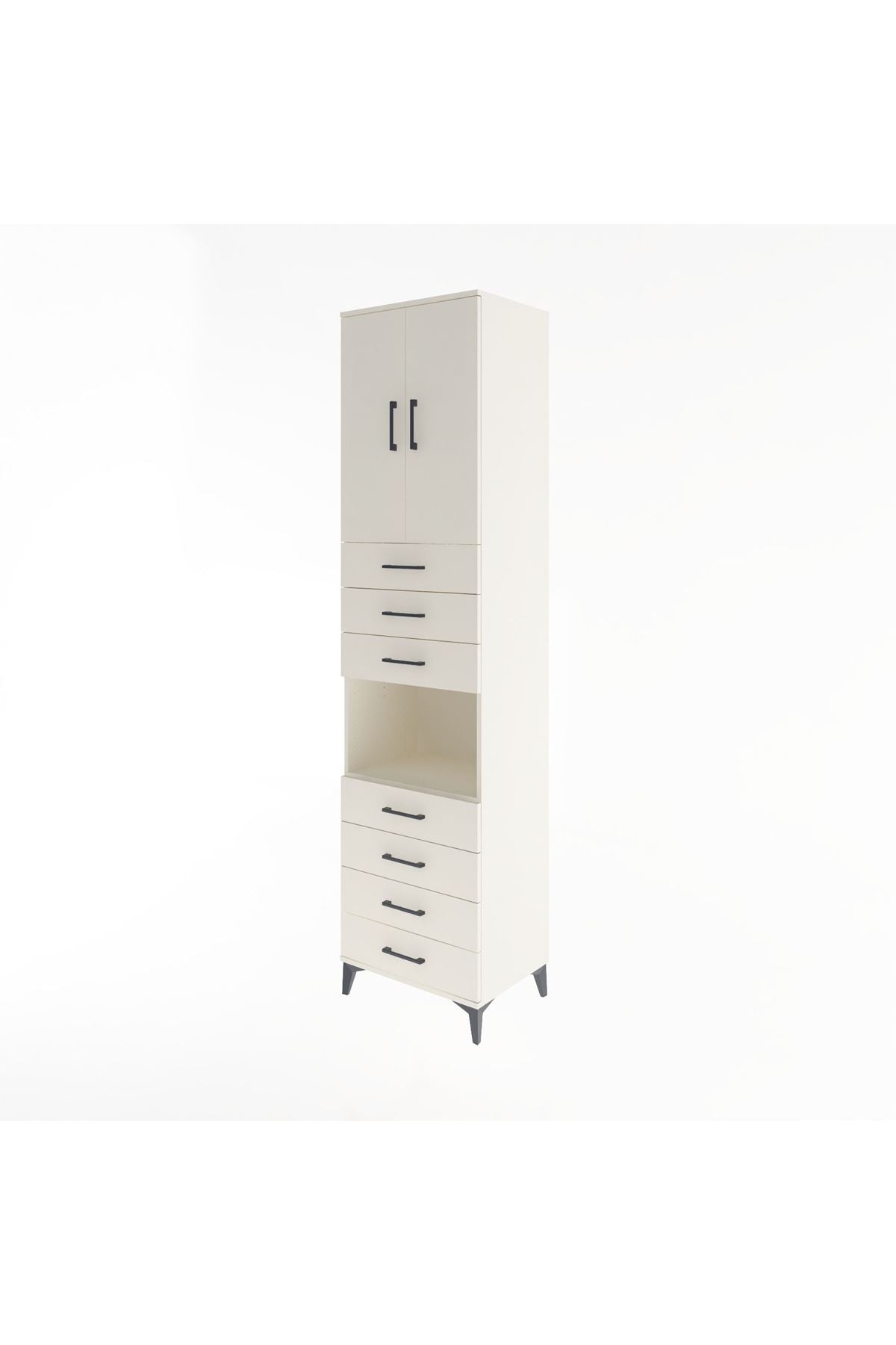 Hyperion Dolap 3 Raflı 7 Çekmeceli 2 Kapaklı 60x44x243 Aytaşı-Aytaşı