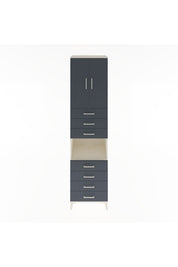 Hyperion Dolap 3 Raflı 7 Çekmeceli 2 Kapaklı 60x44x243 Aytaşı-Antrasit