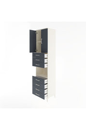 Hyperion Dolap 3 Raflı 7 Çekmeceli 2 Kapaklı 60x44x243 Aytaşı-Antrasit