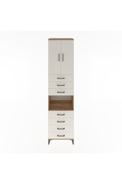 Hyperion Dolap 3 Raflı 7 Çekmeceli 2 Kapaklı 60x44x243 Çam-Aytaşı