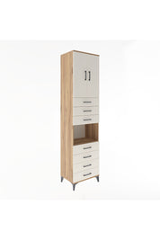 Hyperion Dolap 3 Raflı 7 Çekmeceli 2 Kapaklı 60x44x243 Çam-Aytaşı