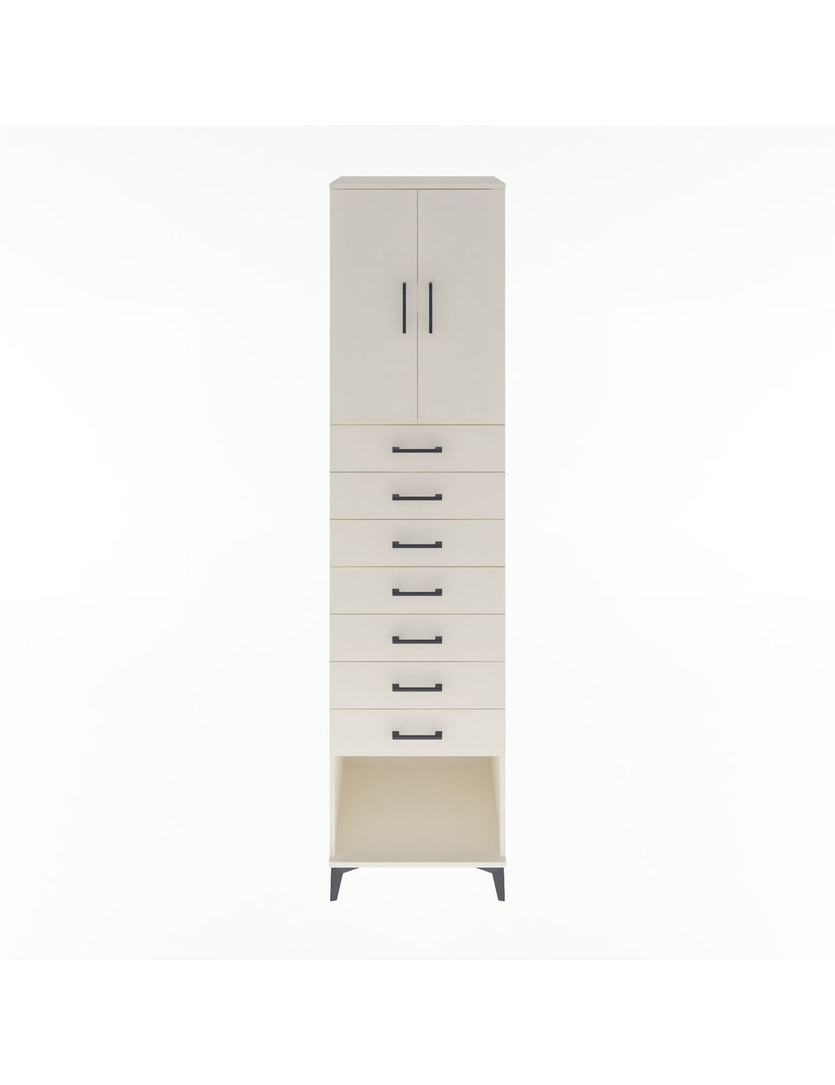 Hyperion Dolap 2 Raflı 7 Çekmeceli 2 Kapaklı 60x44x243 Aytaşı-Aytaşı