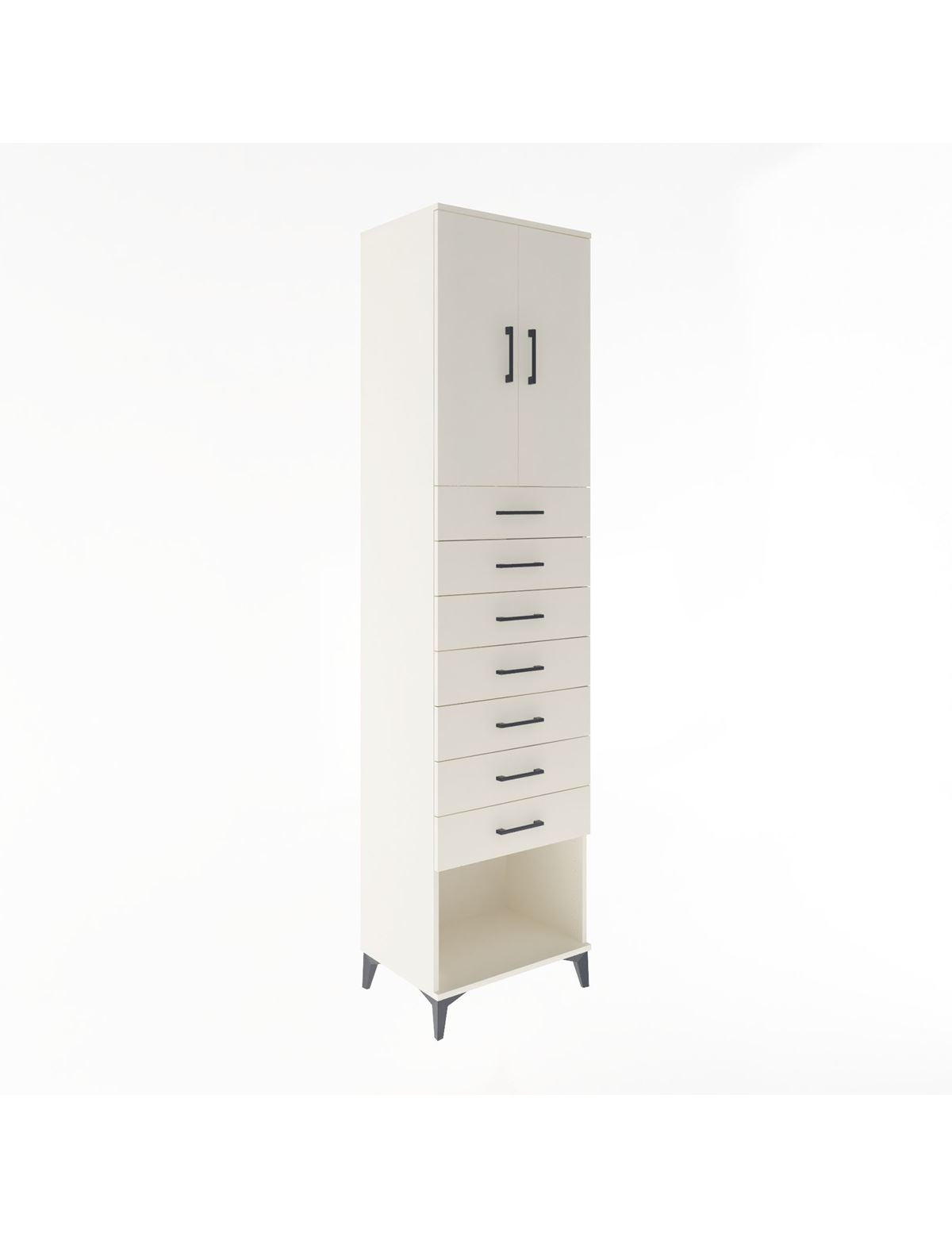 Hyperion Dolap 2 Raflı 7 Çekmeceli 2 Kapaklı 60x44x243 Aytaşı-Aytaşı