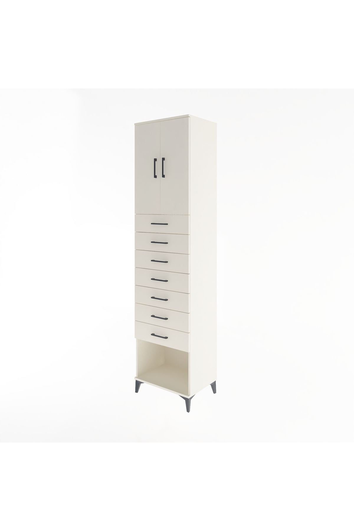 Hyperion Dolap 2 Raflı 7 Çekmeceli 2 Kapaklı 60x44x243 Aytaşı-Aytaşı