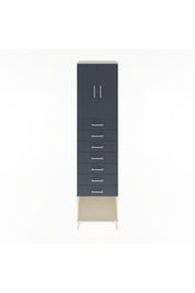 Hyperion Dolap 2 Raflı 7 Çekmeceli 2 Kapaklı 60x44x243 Aytaşı-Antrasit