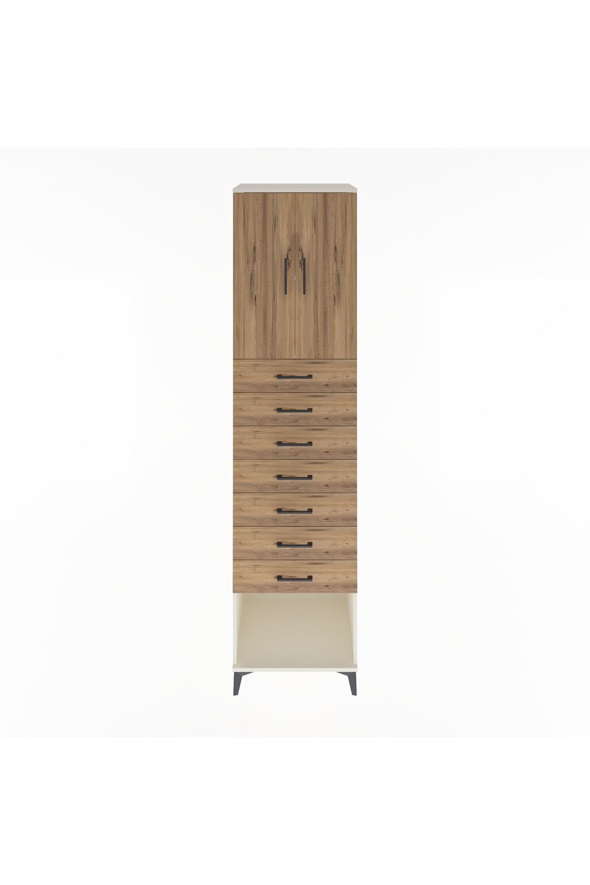 Hyperion Dolap 2 Raflı 7 Çekmeceli 2 Kapaklı 60x44x243 Aytaşı-Çam