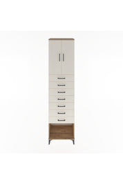 Hyperion Dolap 2 Raflı 7 Çekmeceli 2 Kapaklı 60x44x243 Çam-Aytaşı