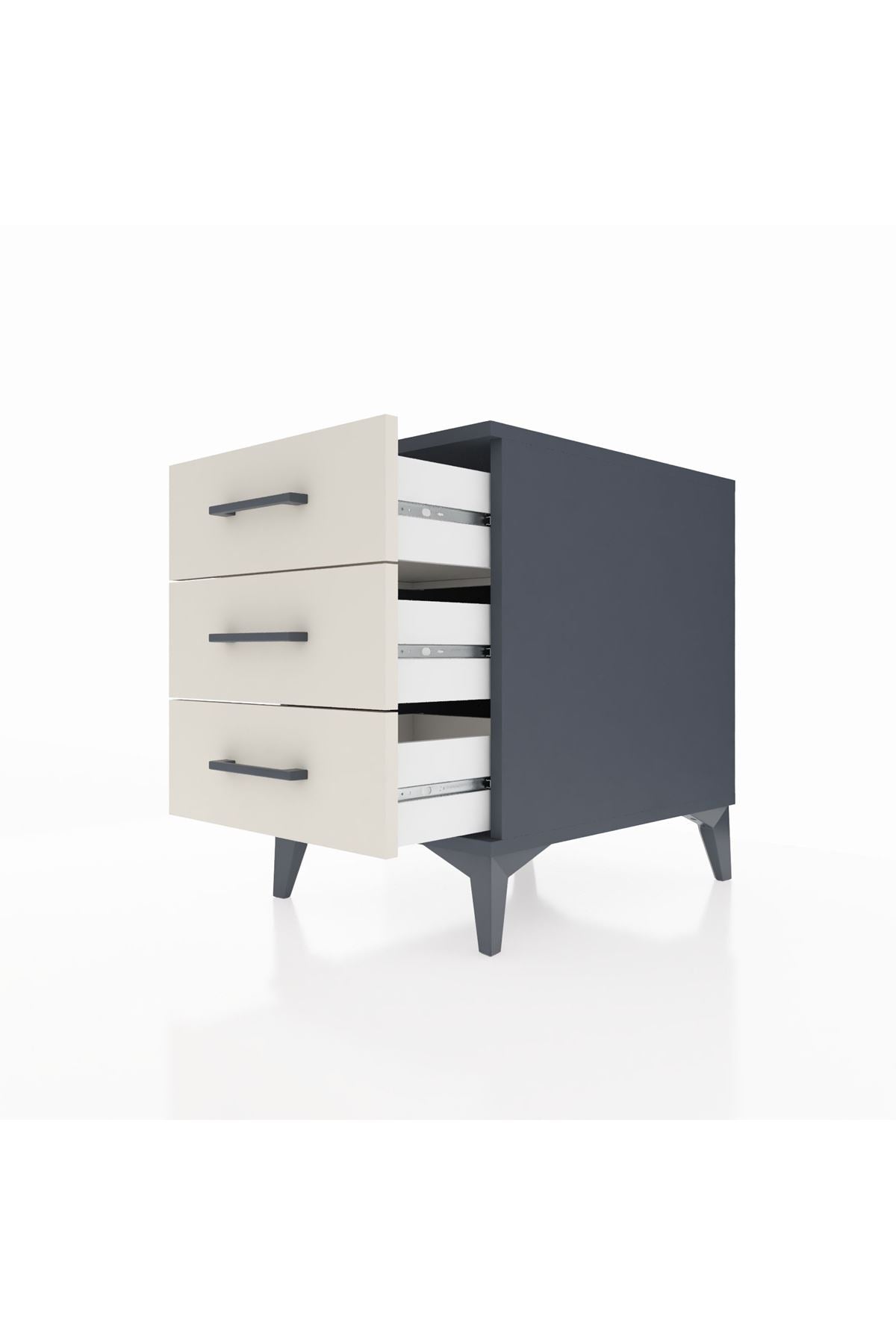 Kronos Komodin 3 Çekmeceli 44x59x64 Antrasit-Aytaşı