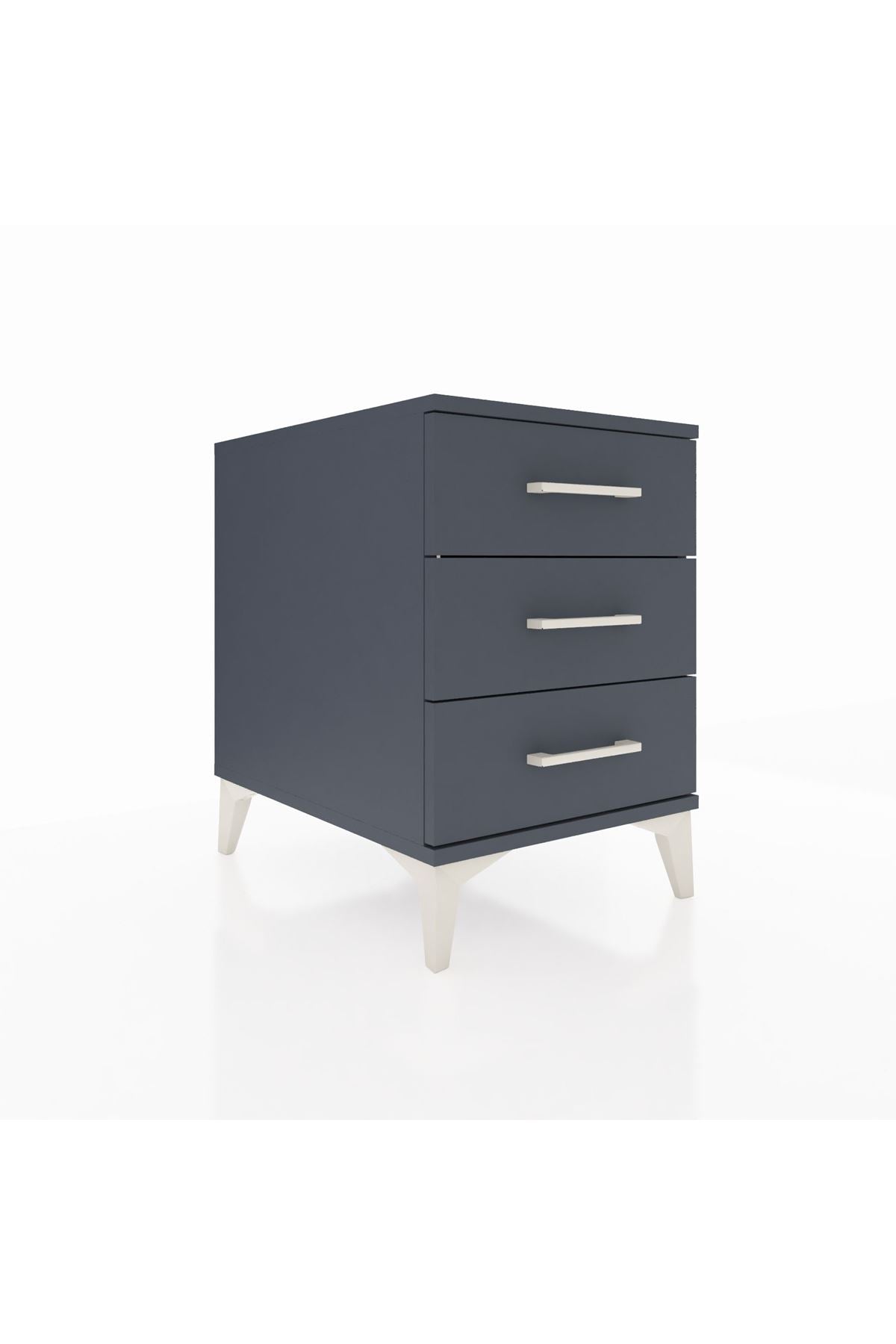 Kronos Komodin 3 Çekmeceli 44x59x64 Antrasit-Antrasit