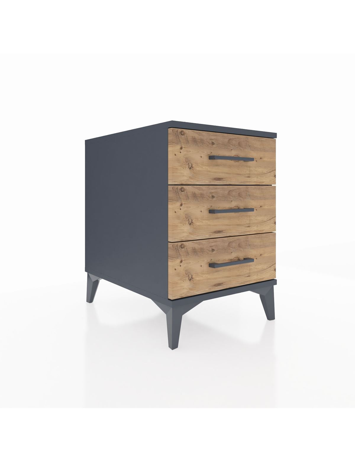 Kronos Komodin 3 Çekmeceli 44x59x64 Antrasit-Çam