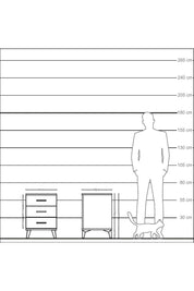 Kronos Komodin 3 Çekmeceli 44x59x64 Antrasit-Çam