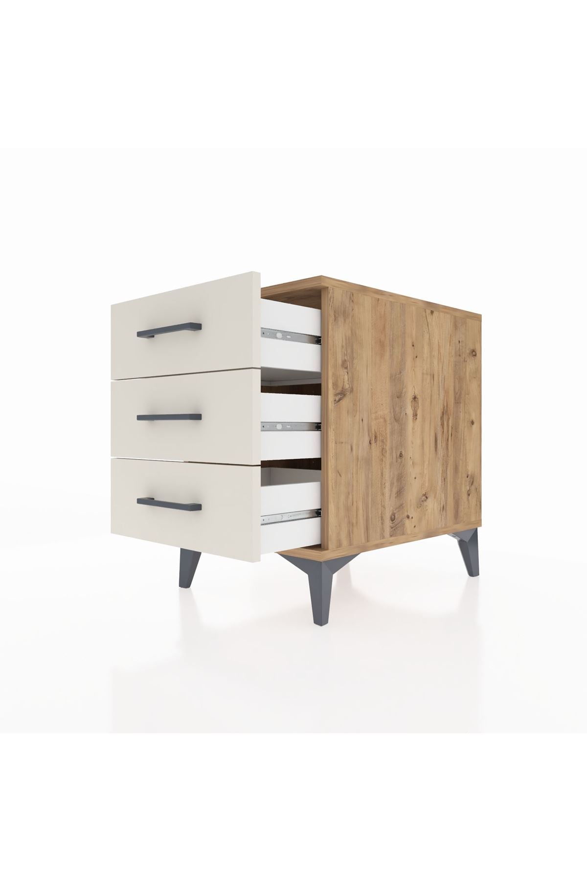 Kronos Komodin 3 Çekmeceli 44x59x64 Çam-Aytaşı