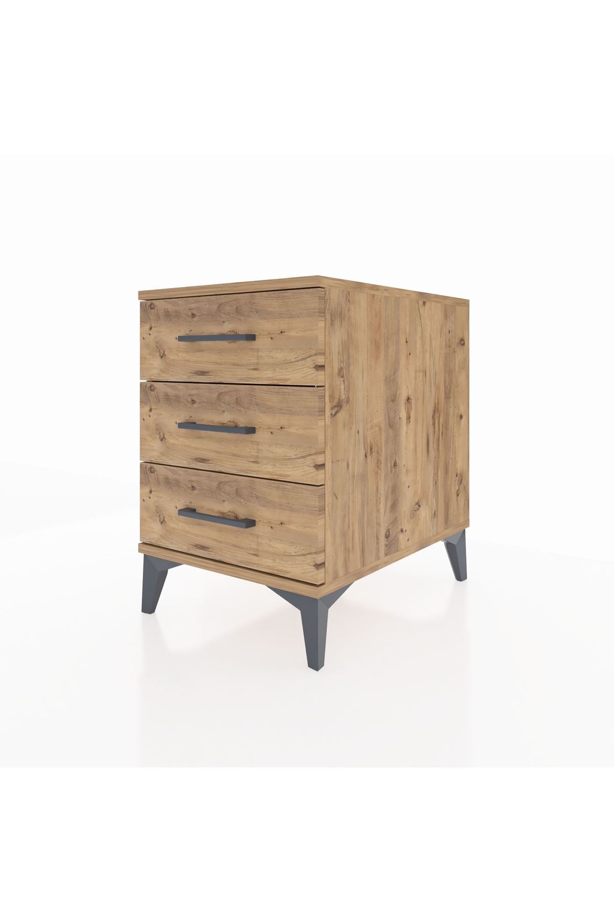 Kronos Komodin 3 Çekmeceli 44x59x64 Çam-Çam