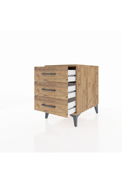 Kronos Komodin 3 Çekmeceli 44x59x64 Çam-Çam