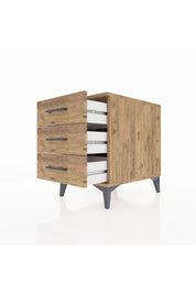 Kronos Komodin 3 Çekmeceli 44x59x64 Çam-Çam