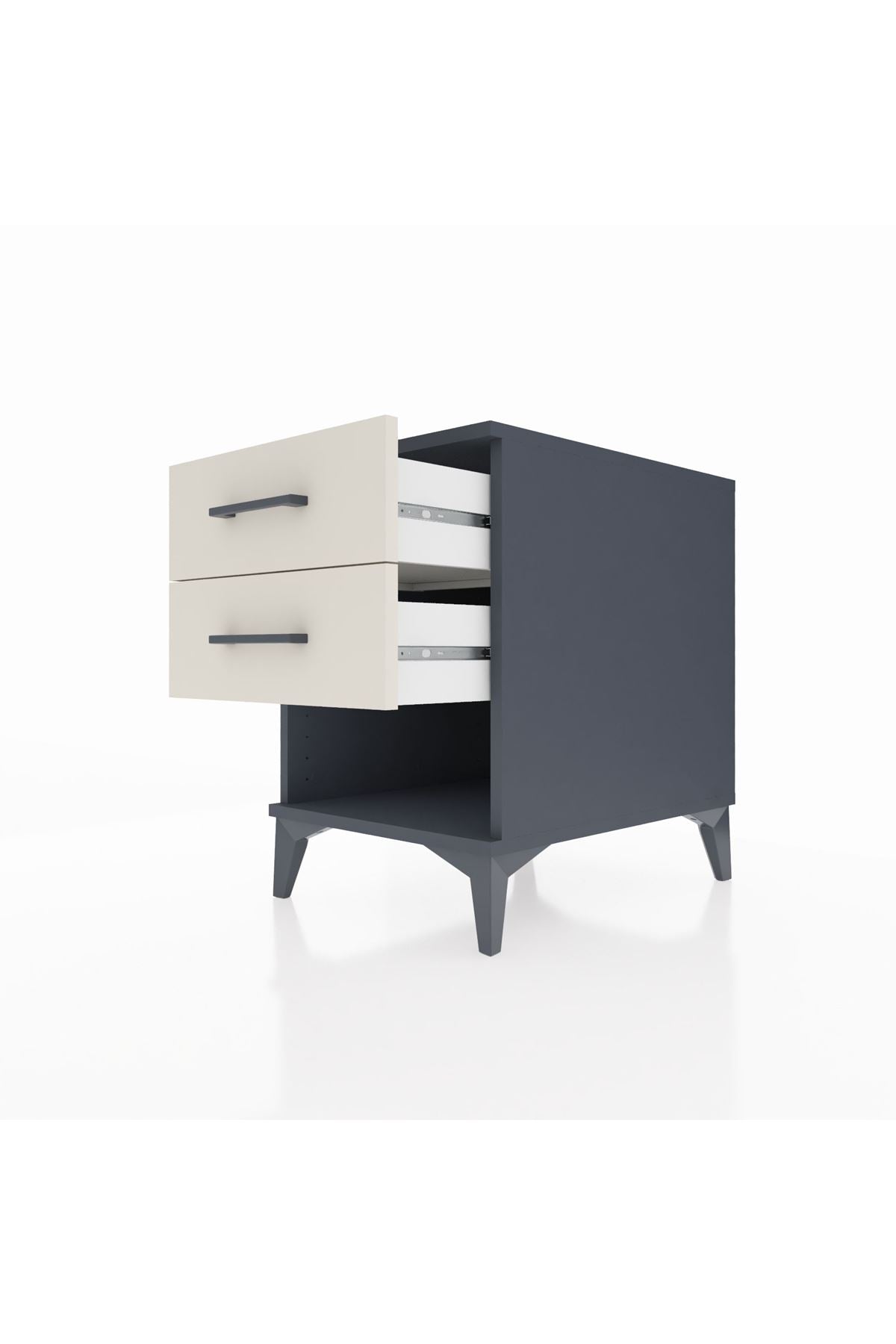 Kronos Komodin 2 Çekmeceli 44x59x64 Antrasit-Aytaşı