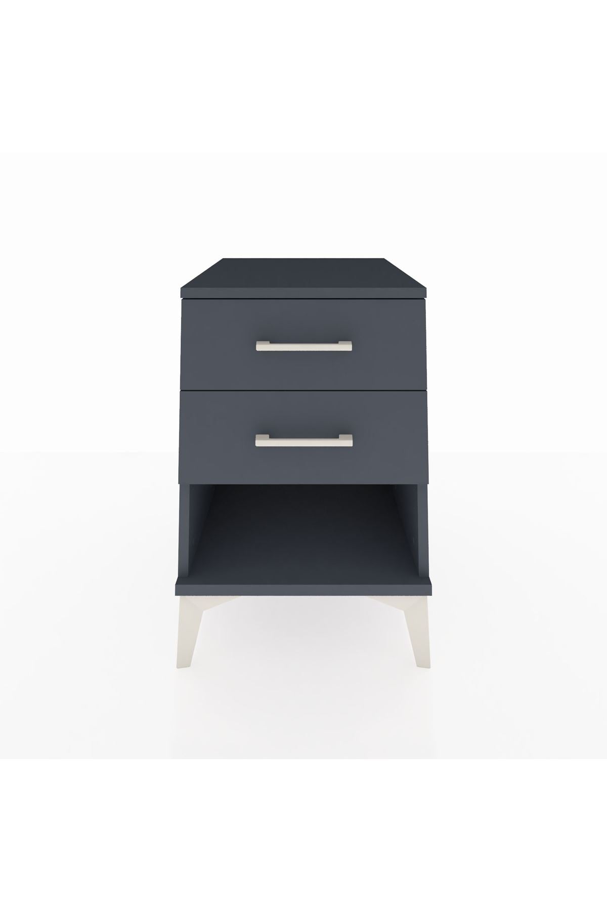 Kronos Komodin 2 Çekmeceli 44x59x64 Antrasit-Antrasit