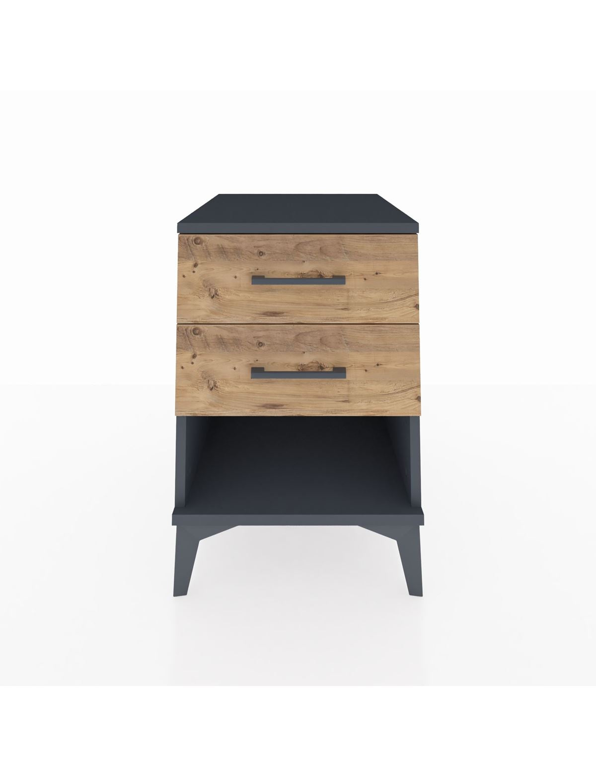 Kronos Komodin 2 Çekmeceli 44x59x64 Antrasit-Çam