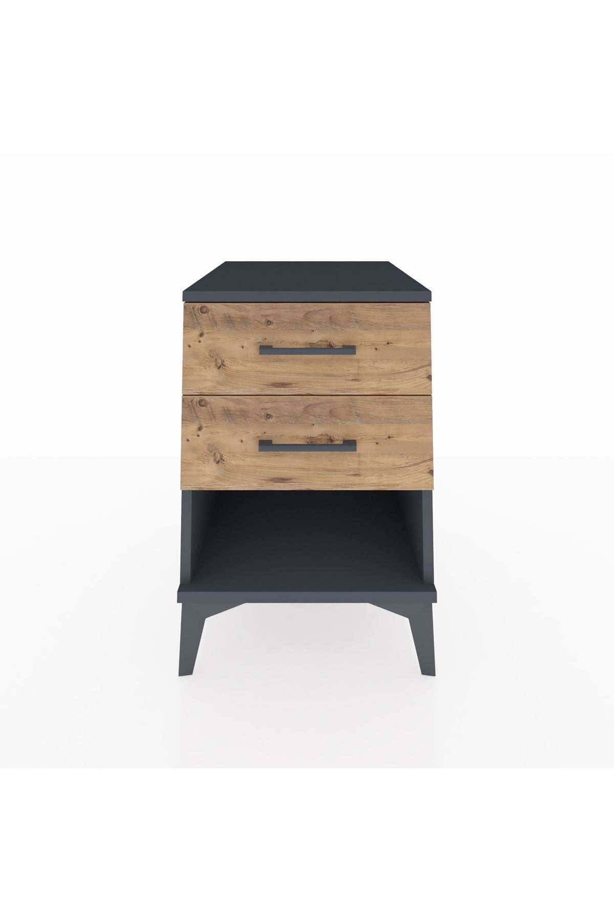 Kronos Komodin 2 Çekmeceli 44x59x64 Antrasit-Çam